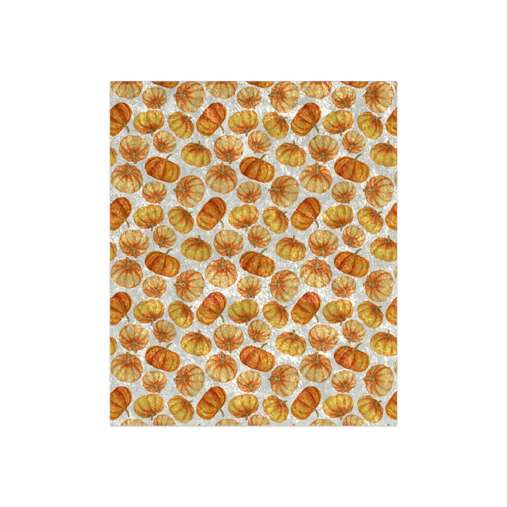 Pumpkin Patch Velvet Throw Blanket